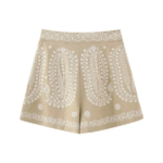 Short Vintage Décontracté Chic pour Femme,