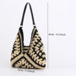 sac en paille tressé été femme