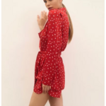 ensemble rouge femme élégant