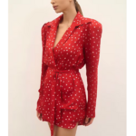 ensemble rouge blazer short
