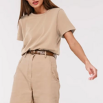 t-shirt femme beige