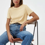 t-shirt femme jaune