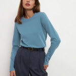 t-shirt manches longues bleu clair