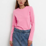 t-shirt manches longues rose