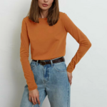 t-shirt manches longues orange