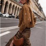 veste en daim cloutée