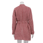 veste de tailleur ceinturée pied de poule