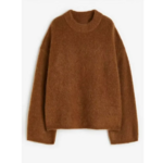 pull mohair marron