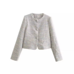 blazer court hiver blanc femme