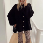 gilet noir ample femme