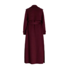 manteau long en laine violet