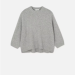 pull à col rond gris femme