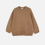 pull à col rond marron femme