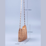 sac à bandoulière en paillettes dorées