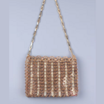 sac paillettes métalliques dorées