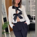 chemisier blanc à strass