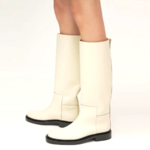 bottes plates blanches tendances