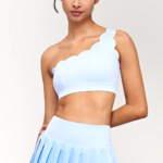 brassière de yoga bleue