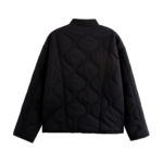 Doudoune matelassée noire léopard