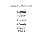 type décriture personnalisé