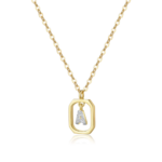 collier lettre monogramme or 24k A