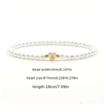 bracelet perles nacrées lettre personnalisée