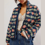 veste en coton imprimée fleurie tendance (2)