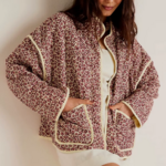 veste en coton imprimée fleurie