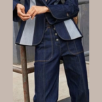 jean femme évasé retroussé taille haute