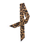 Foulard fin ruban imprimé léopard