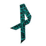 Foulard fin ruban imprimé vert