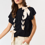 pull sans manches tricot noeud noir (2)