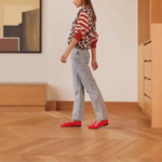 cardigan en laine imprimé léopard pour femme rouge