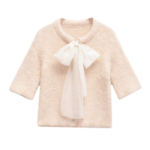 Gilet à manches courtes avec nœud papillon blanc