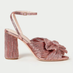 sandales à talons élégantes roses métalliques 8cm