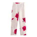 ensemble tailleur femme blanc fleuri rose (4)