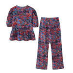 ensemble chemisier pantalon imprimé floral femme (4)