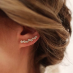 boucles d'oreilles grimpantes argent 925 zircon cubique