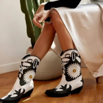 santiags fleuries