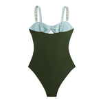 Maillot de bain une pièce échancré multicolore (6)