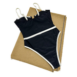 Maillot 1 pièce noir blanc Alexine (3)