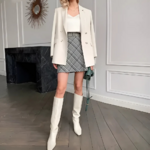 Blazer blanc chic femme