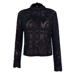 Blouse dentelle noire femme