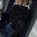 blouse noire dentelle chic