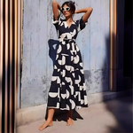 robe longue d'été imprimée femme