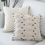 Housse-de-coussin-g-om-trique-Blanc-noir-housse-d-oreiller-tiss-e-de-Style-marocain