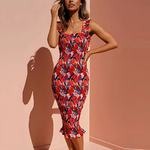 robe midi fleurie femme