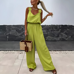 combinaison été femme verte