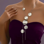 collier long à pampilles argent