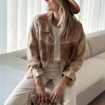 veste en jean rétro à franges femme (4)
